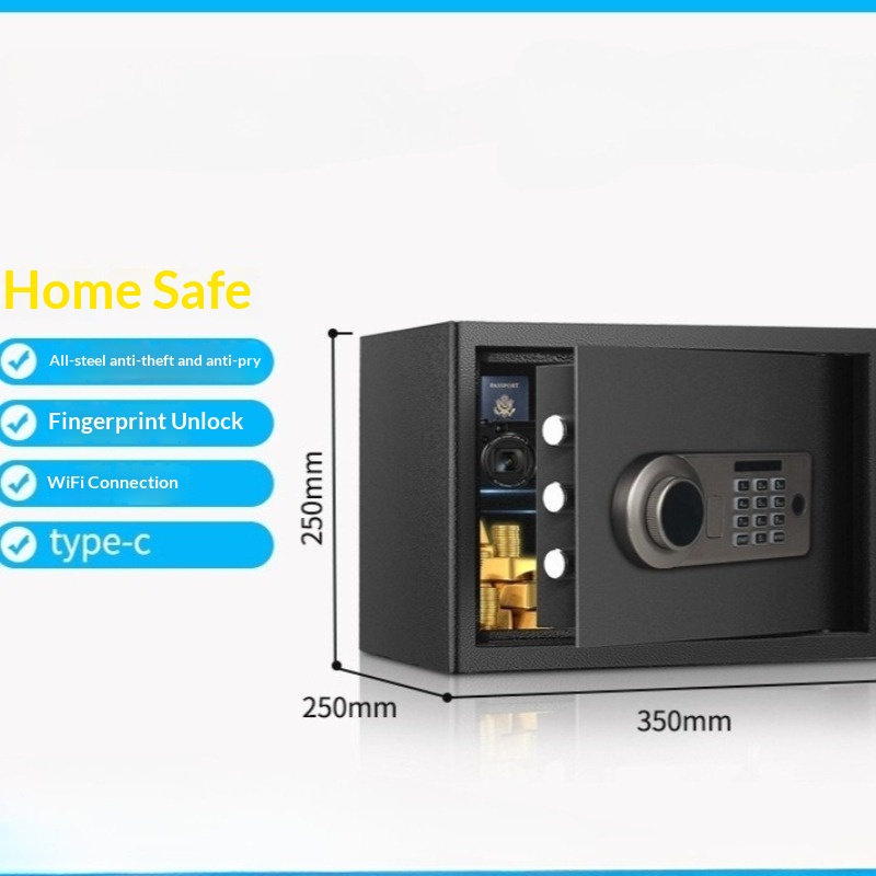 Home Security Box - Electronic Password Safe 25cm Mini Home