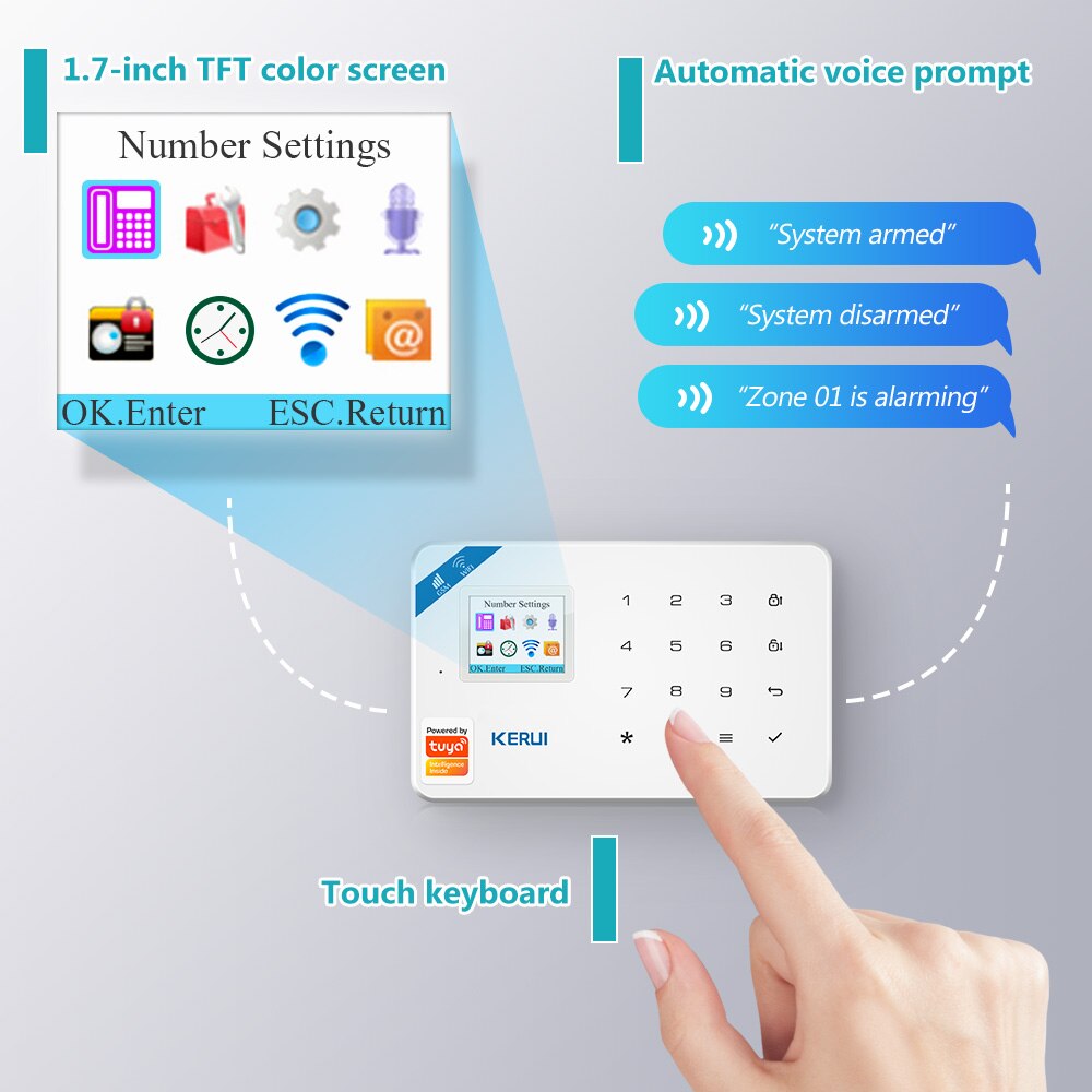 KERUI W181 Tuya Smart WIFI GSM - Home Security Front Door Camera 评论和价格