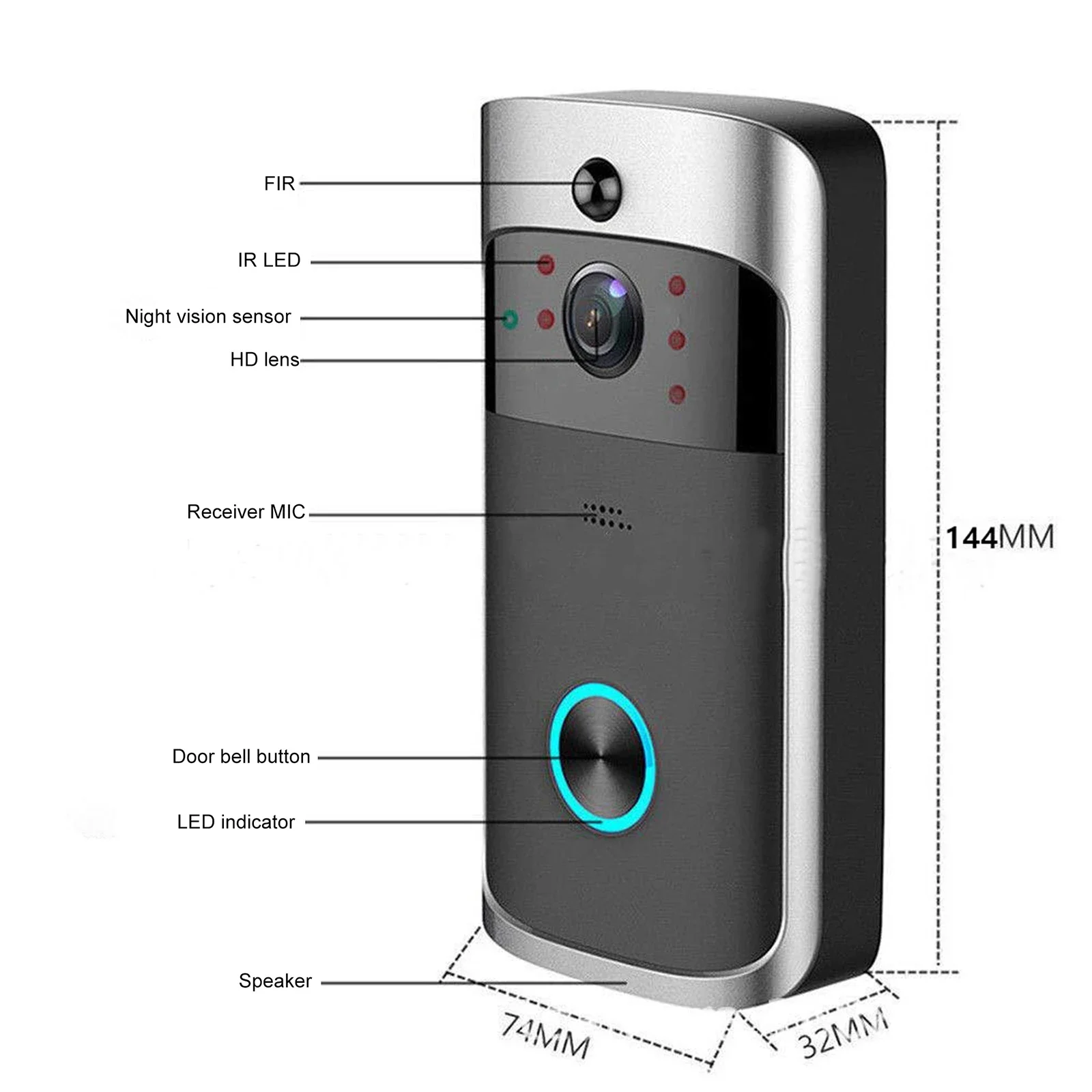 2026 NEW V5 Video Door Bell Wi - Home Security Items 评论和价格