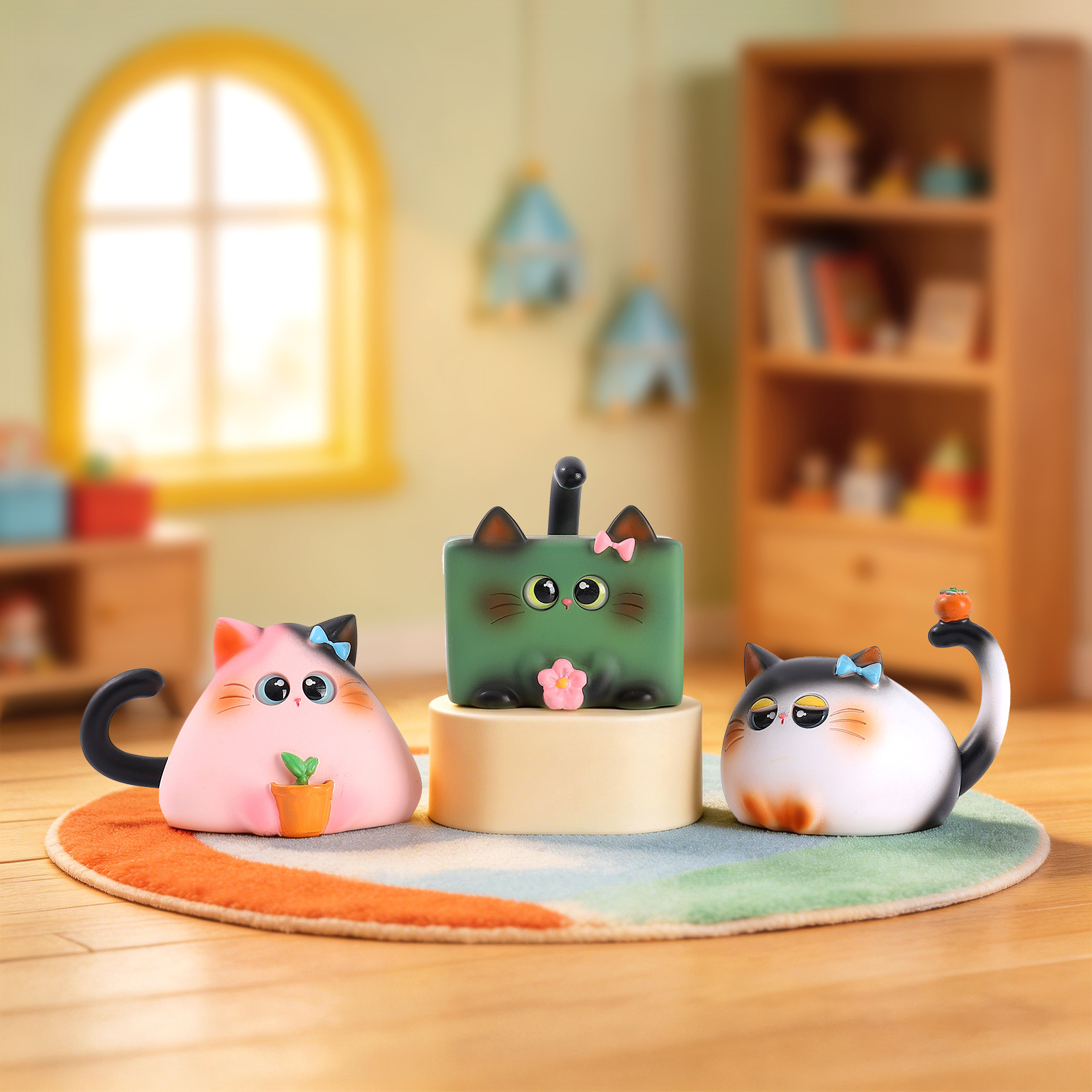 Blind Box Cat Figurine Resin C - Home Security Items 评论和价格