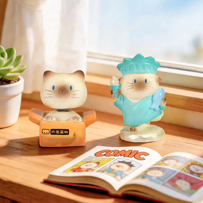 Cute Cat Blind Box Figure Resi - Home Security Items 评论和价格