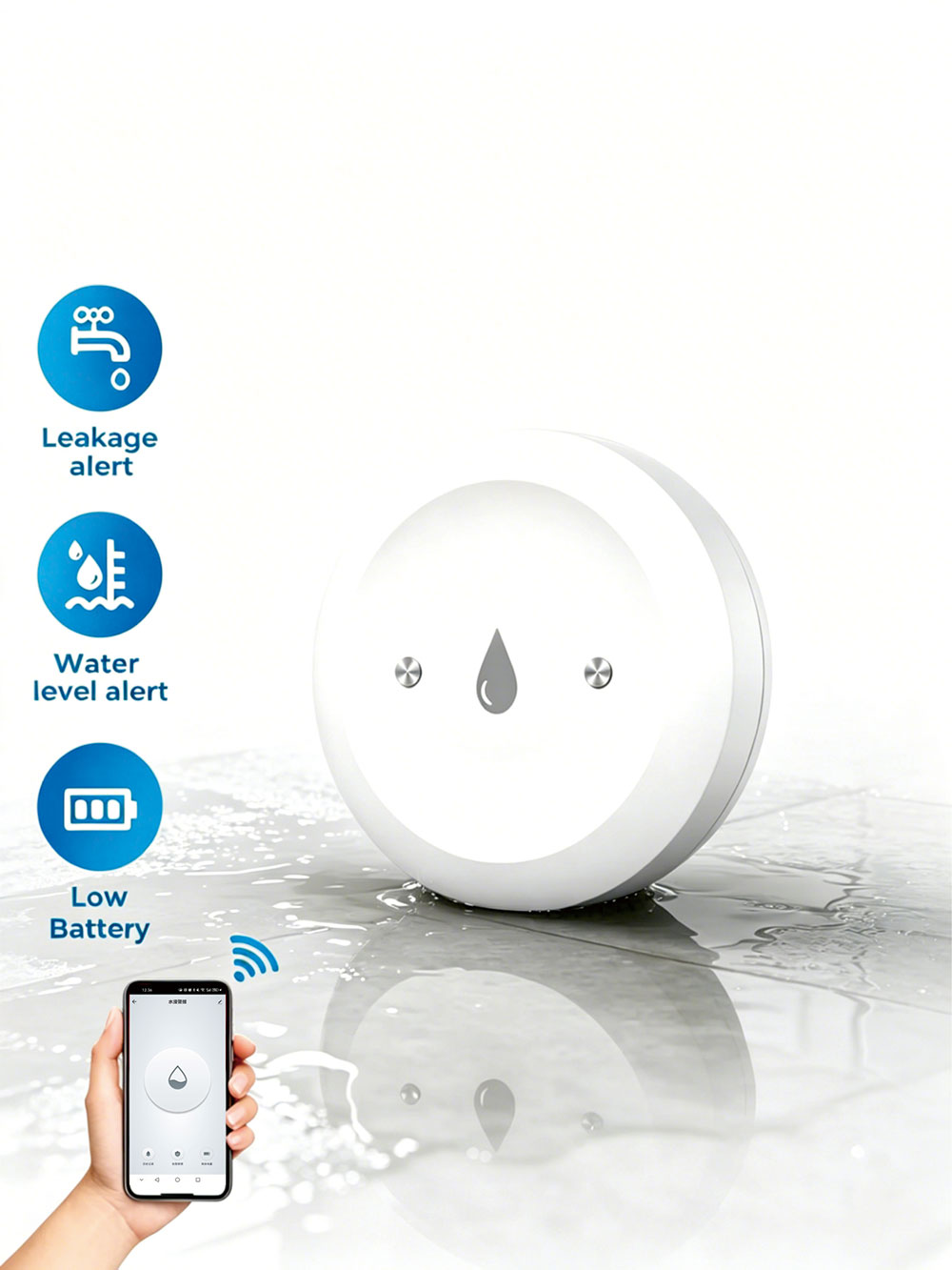 ZigBee Smart Water Leak Sensor - Sim Gsm Alarm 评论和价格