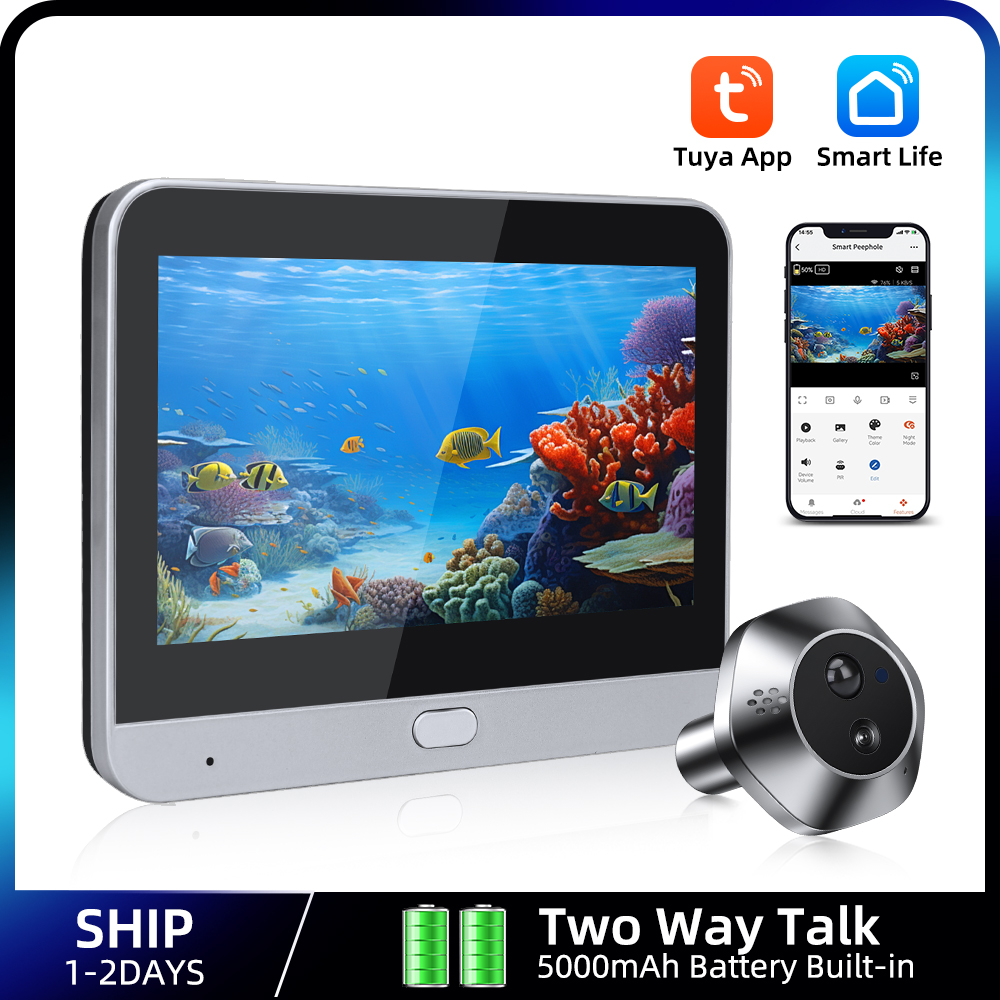 1080P WiFi Peephole Tuya Smart - Home Security Items 评论和价格